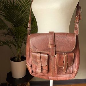 Frye Brown Genuine Leather Messenger Bag